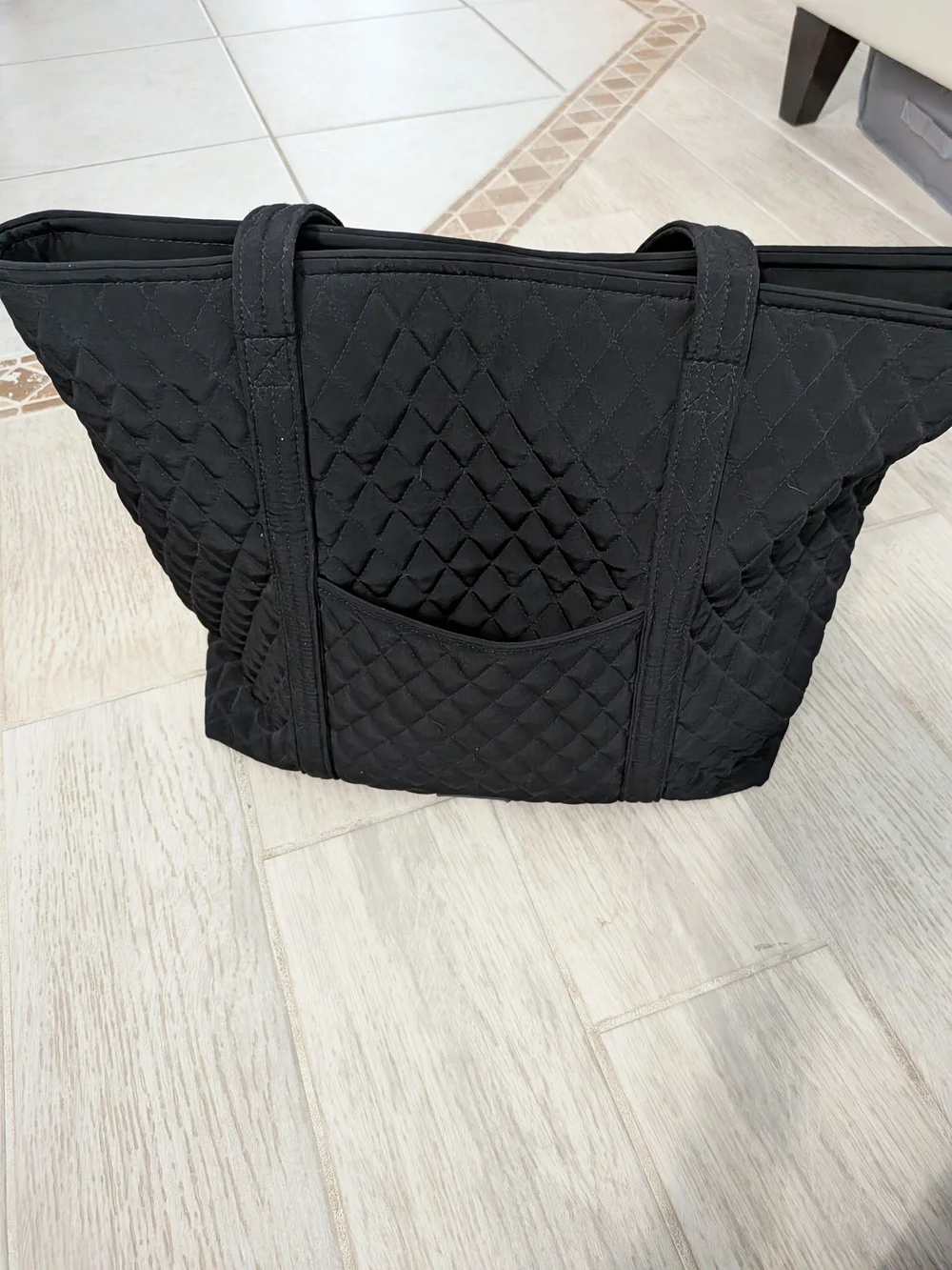 Vera Bradley Black Quilted Tote Bag